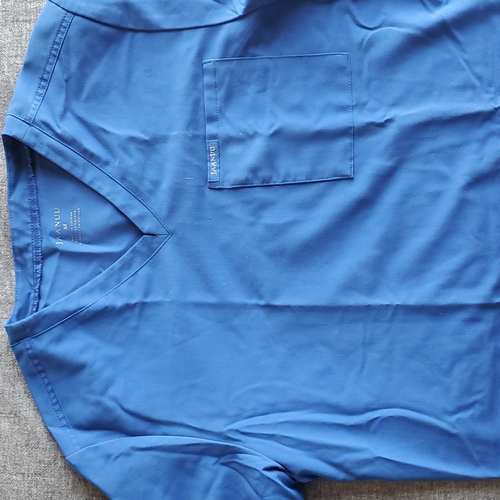 Scrub Set - 2 items V-neck top and straight leg pants (Medium) jaanuu